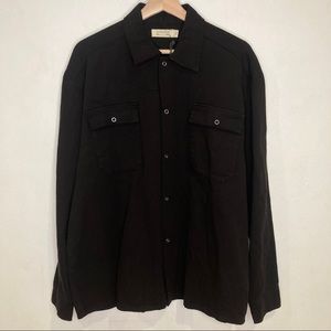 All Saints Button Up Denim Jacket Black L